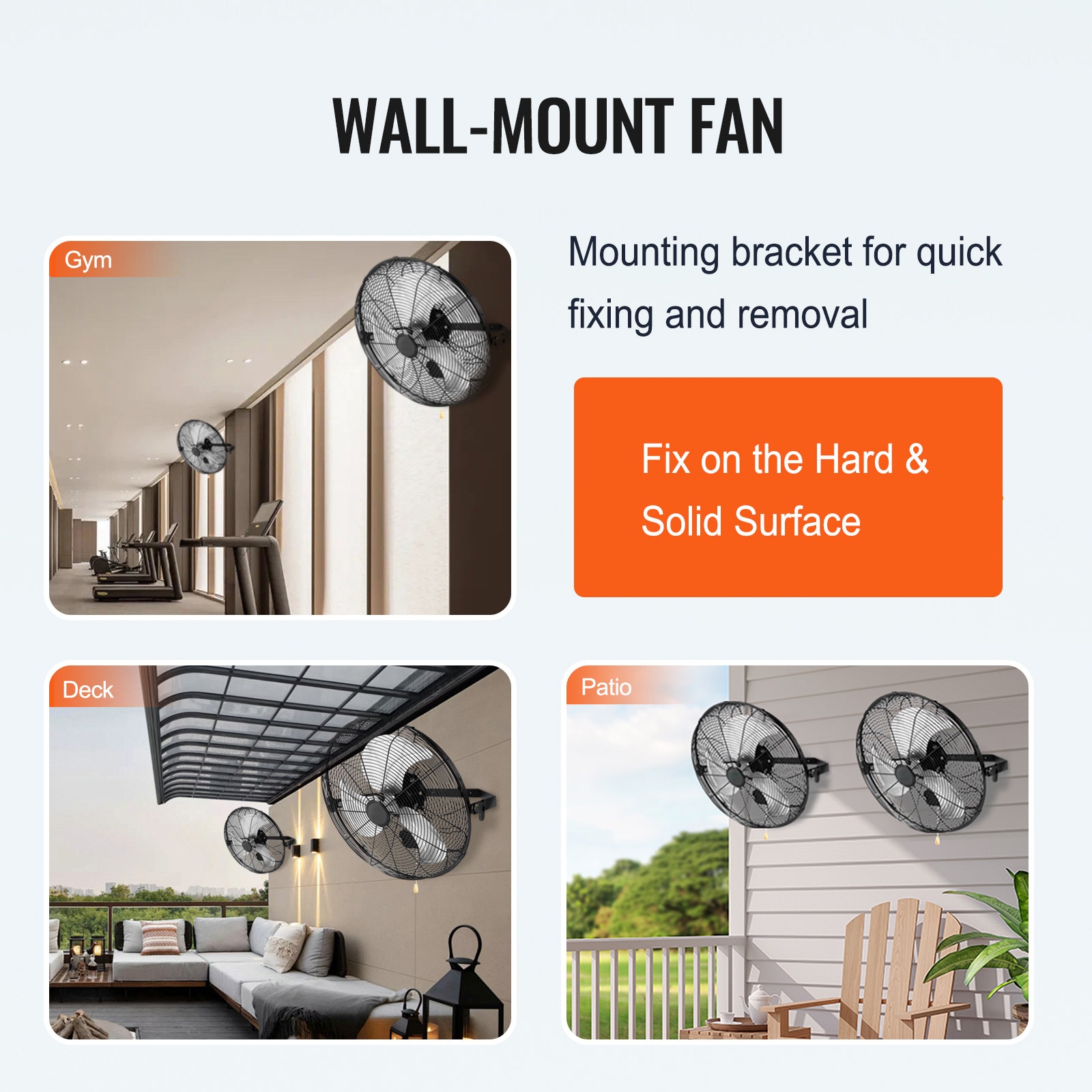 Industrial Wall Mounted Fan 3 Speed High Velocity Air Circulator_voghion.com